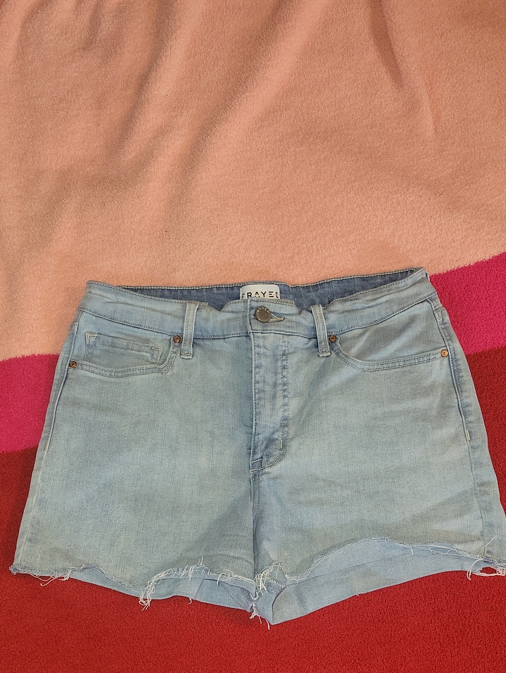 Light Wash Denim Cutoff Shorts